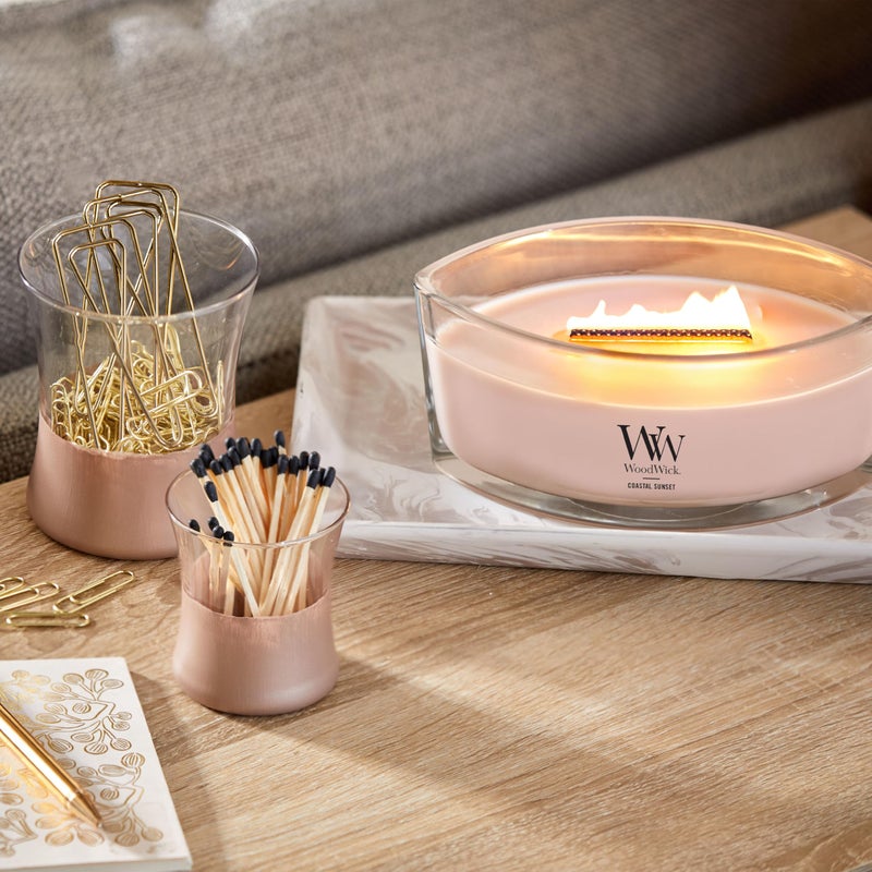 WoodWick شمعة معطرة وود ويك إيلبس، رائحة الفانيليا وملح البحر، تصدر صوت فرقعة أثناء الاحتراق، تصل مدة الاحتراق إلى 50 ساعة، مزيج صويا فاخر، مثالية للهدايا، 16 أونصة - Image 5